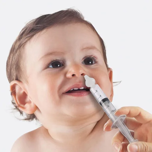 Miniatura 4 de Jeringa nasal para bebé, 4 unidades, aspirador nasal seguro para bebé, jeringa Qucik, herramienta de enjuague para bebé/bebé/niño (azul)