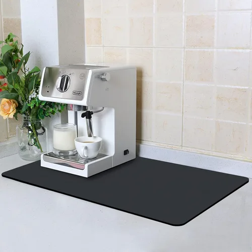 Miniatura 19 de ZLR Tapete de barra de café para encimeras (12 x 16 pulgadas, pequeña), tapete para secar platos absorbente que oculta las manchas para máquinas