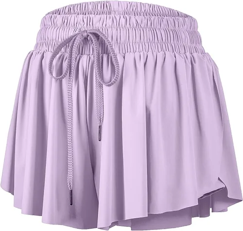 Miniatura 7 de Blaosn Pantalones cortos atléticos fluidos para mujer, gimnasio, yoga, entrenamiento, correr, pantalones cortos de tenis, falda falda linda, ropa