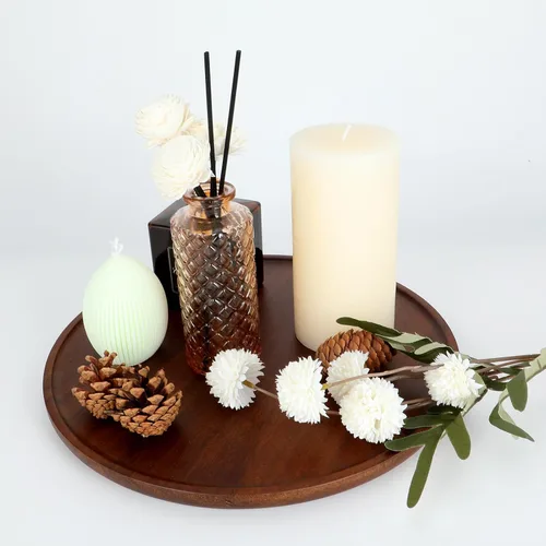 Miniatura 6 de Jarrón de cristal, botella de flores, jarrón pequeño, juego de 6, simple, sólido, para mamá o mujer, regalo elegante para el día del padre, Ámbar