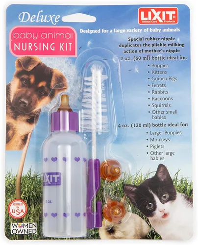 Miniatura 2 de Lixit® Kits de biberones de lactancia para cachorros de alimentación manual, gatitos, conejillos de indias, hurones, conejos, mapaches, ardillas