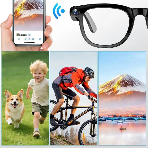 Miniatura 9 de Padmate Viewmate - Lentes inteligentes AI con cámara, grabación HD 1080P y control de voz, lentes de traducción Bluetooth con 164 idiomas