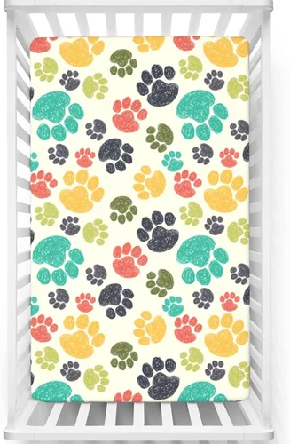 Miniatura 7 de Sábana bajera ajustable para cuna con temática navideña, sábana bajera estándar para cuna para niños y niñas, 52 x 28 pulgadas, multicolor