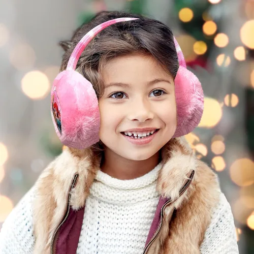 Miniatura 2 de Disney Juego de calentadores de orejeras de invierno y guantes para niños felpa de princesa rosa niñas pequeñas edades de 4 a 7 años Rosado