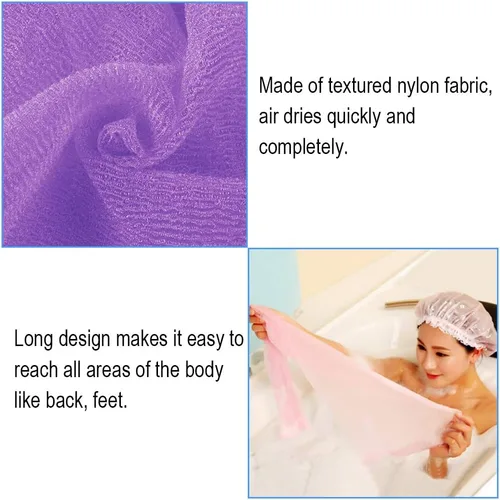 Miniatura 3 de 5 toallas exfoliantes, paño exfoliante japonés para la ducha, toalla de baño para la espalda, toalla de baño coreana de esponja de nailon