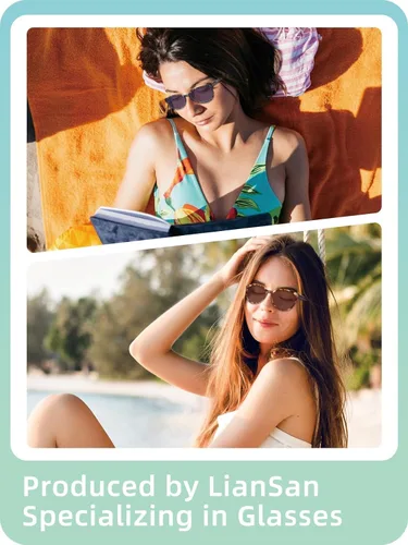 Miniatura 2 de LianSan Paquete de 2 lentes de sol progresivos multienfoque para mujer, lentes de lectura multifocales para mujer con protección UV