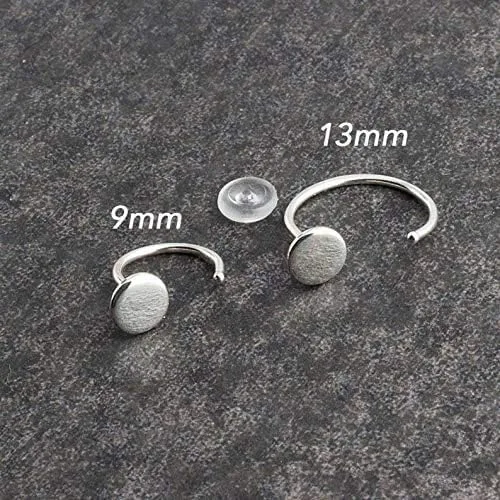 Miniatura 4 de Aretes de aro de oro con piedra natal para mujer, aretes pequeños para cartílago, hipoalergénicos, con cierre de tornillo, delicado abrazo