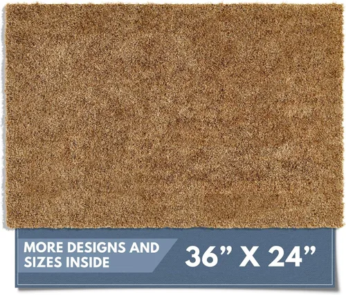 Miniatura 16 de Barnyard Designs Felpudo de bienvenida para exteriores, alfombra grande de entrada para puerta principal, marrón (Home Sweet Home, 30" x 17")