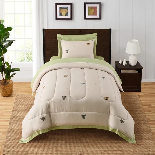 Miniatura 11 de Juego de ropa de cama para niños en una bolsa para niños y niñas, juego de sábanas impresas y edredón, individual, Waterbury Marble Mármol Waterbury