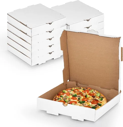 Miniatura 15 de MT Products Kraft - Caja de pizza de 10 x 10 x 1.75 pulgadas, cajas pequeñas de cartón corrugado B para pizza (paquete de 10) – Fabricado