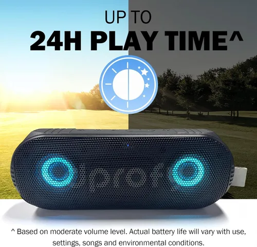 Miniatura 2 de Dprofy Nueva Reproducción 2 Rondas, Altavoz de Golf Magnético Bluetooth, Altavoz Portátil Pro Inalámbrico Estéreo con Bajo Profundo, Resistente al