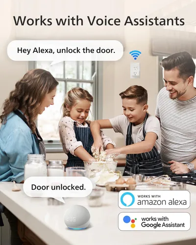 Miniatura 3 de Philips Cerradura de puerta inteligente WiFi con asa, juego de cerradura de puerta delantera Wi-Fi, juego de manijas de bloqueo de huellas