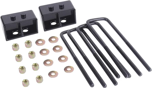 Miniatura 6 de Kit de elevación de nivelación trasera de 2 pulgadas LHE con bloque de elevación y pernos en U compatible con Ford F150 2WD 4WD 2004-2020