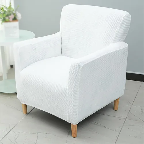 Fundas elásticas para sofá reclinable de 1 asiento, funda elástica antideslizante para sillón de sofá, funda de elastano para sofá reclinable, Blanco