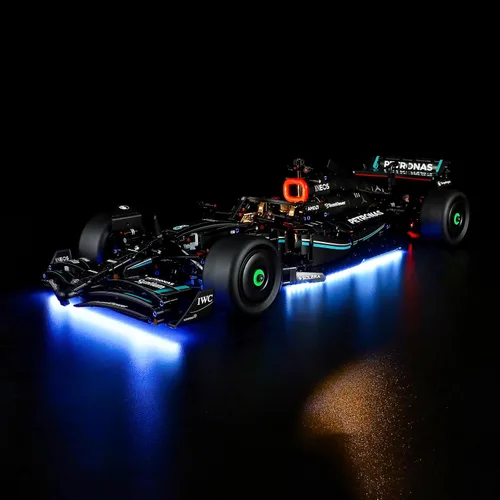 Miniatura 8 de YEABRICKS Kit de luces LED para Lego – Technic McLaren Formula 1 modelo de bloques de construcción de autos de carreras, juego de luces LED