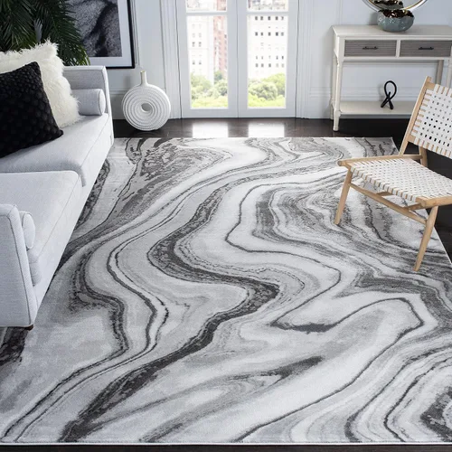 Miniatura 28 de SAFAVIEH Craft Collection - Alfombra decorativa, 2'3" x 4', azul y gris, diseño abstracto moderno, no desprende pelusa y de fácil cuidado, ideal