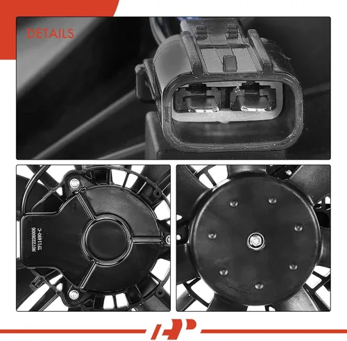 Miniatura 7 de A-Premium Conjunto de ventilador de condensador derecho A/C compatible con modelos seleccionados Honda y Acura. Pilot 2016-2022, Ridgeline