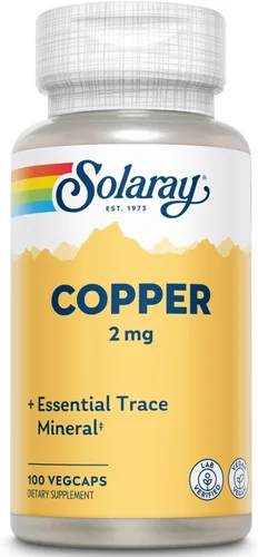 Miniatura 7 de Solaray Cobre 2 mg Formación saludable de glóbulos rojos, apoyo de la función inmunológica y nerviosa Sin OMG 100
