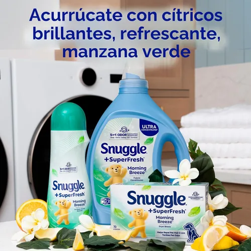 Miniatura 7 de Snuggle Suavizante líquido para telas, SuperFresh Original, elimina olores difíciles, concentrado 2 veces, 150 cargas