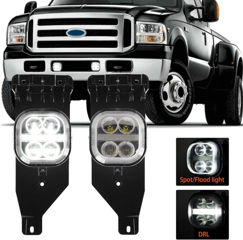 Luz antiniebla LED con luces de circulación diurna, montaje de luz antiniebla para Ford F250 F350 F450 F550 Super Duty 2005 2006 2007 luces