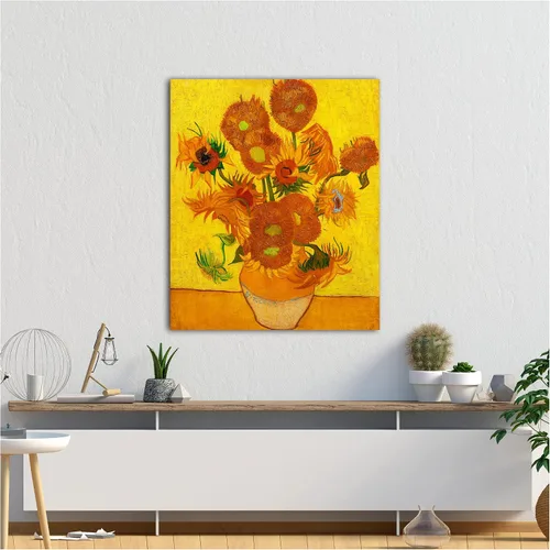 Miniatura 202 de A&T ARTWORK Campo de trigo con cipreses de Van Gogh Las reproducciones de arte clásico mundial, impresiones en lienzo giclée para decoración