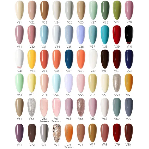 Miniatura 2 de VENALISA - Kit de pintura de gel de barro de 60 colores con tarjeta de color, pincel de dibujo, esmalte de uñas de gel para arte de uñas, juego