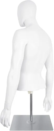 Miniatura 2 de Maniquí de medio cuerpo con torso y soporte para vestido femenino, de plástico desmontable, soporte de maniquí con altura de 30”-46” y base de metal