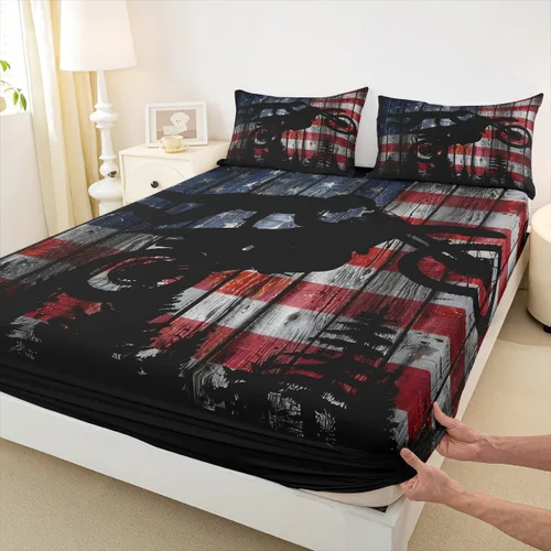 Miniatura 10 de Juego de sábanas bajeras para juegos tamaño individual, juego de ropa de cama con grafiti Lightning Strike para niños, adolescentes, decoración