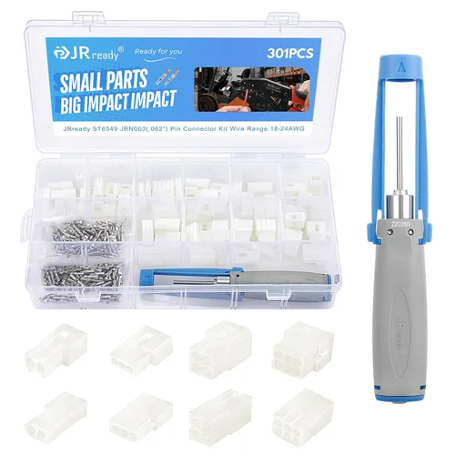 Miniatura 9 de JRready ST6554 Kit de Conectores de 2 3 4 6 Pines.093”.062” Herramienta de Extracción de Pines Molex Extractor de Terminales Engarzadas