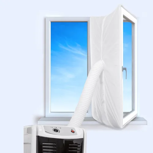 Miniatura 2 de Kit de sellado de ventana de aire acondicionado portátil, protectores de intercambio de aire de parada de aire caliente con cremallera de 158