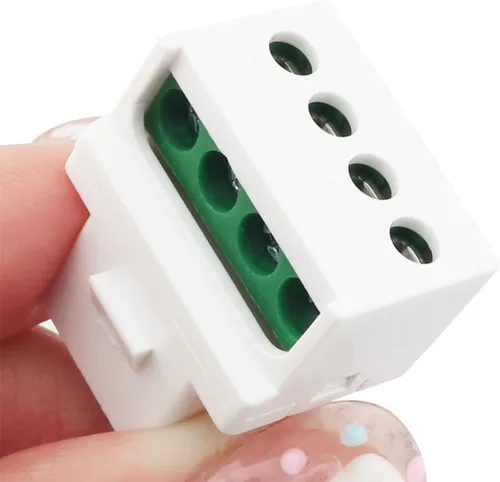 Miniatura 3 de 6PCS RJ11 Tornillo Jack CAT3 Teléfono Keystone Jack Teléfono Cuatro Núcleos Módulo, Blanco