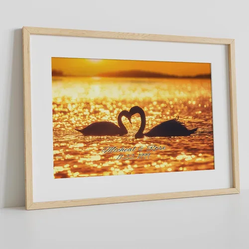 Miniatura 106 de Arte enmarcado de vacaciones con nombres de pareja en sillas de cubierta, regalo de amor perfecto para aniversario, boda. Con diferentes estilos