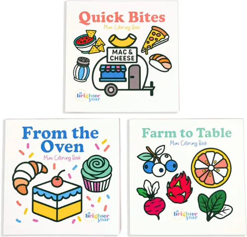 Miniatura 15 de A Brighter Year The Original - Mini libro para colorear para adultos, paquete variado de 5 piezas, tamaño de bolsillo de 3 x 3 pulgadas, 50 páginas