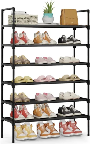Miniatura 11 de Kitsure Zapatero – Organizador de zapatos de 2 niveles, zapatero para armario, entrada, dormitorio, estante de almacenamiento de fácil montaje