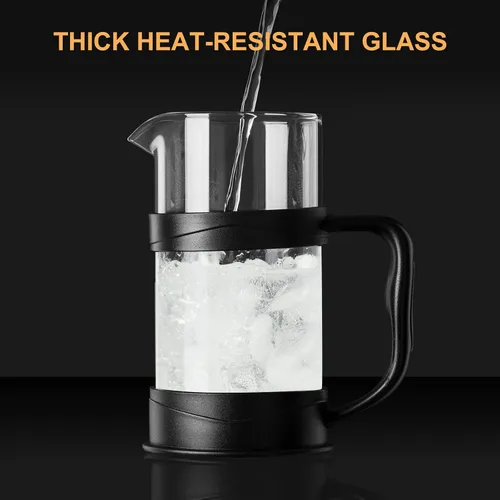 Miniatura 5 de PARACITY Cafetera/Tetera de Prensa Francesa, Mini Prensa de Café/Té para Acampar con Filtro de Acero Inoxidable 304 y Vidrio Resistente al Calor