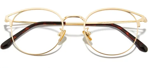 Miniatura 29 de Cyxus Gafas Redondas con Bloqueo de Luz Azul para Hombres y Mujeres, Marco de Alambre, Ultraligeras, Cómodas, para Oficina, Computadora