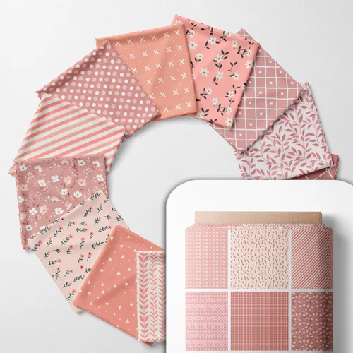 Miniatura 23 de Paquete de tela de algodón de color sólido, 50 cuadrados precortados (8 x 8 x 8 pulgadas), 100% algodón, 120 GSM, fabricado en Türkiye