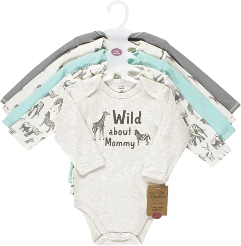 Miniatura 2 de Touched by Nature baby-girls Organic Cotton Long-sleeve Bodysuits