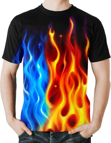 Miniatura 3 de Camisetas unisex con estampado 3D de manga corta y cuello redondo para hombre y mujer