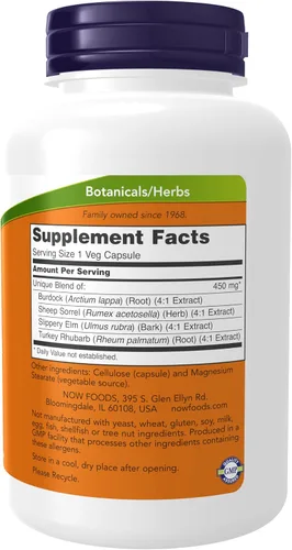 Miniatura 2 de Suplementos NOW, extracto de hierbas de Ojibwa 450 mg, 180 cápsulas vegetales