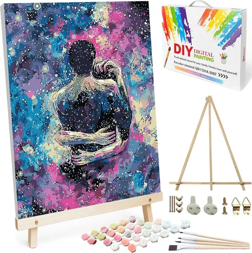 Miniatura 60 de BAISITE Kit de pintura por números para adultos principiantes, 12 pulgadas de ancho x 16 pulgadas de largo, paquete de 2 lienzos para kits