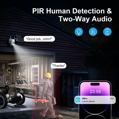 Miniatura 4 de Cámara de Seguridad Celular 4G LTE, Cámara de Seguridad para Exteriores sin WiFi, Cámaras de Seguridad Inalámbricas para Exteriores con Energía
