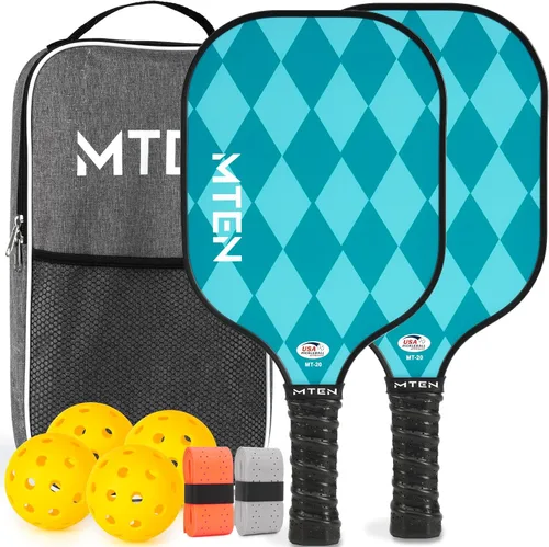 Miniatura 22 de Pickleball Paddles Set of 2 or 4, or Single Paddle – USAPA Approved Fiberglass Surface Pickleball Rackets Set for Men & Women azul (blue*1)