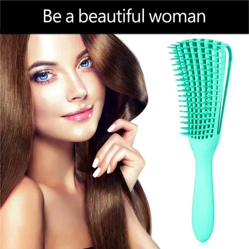 Miniatura 5 de Cepillo desenredante para mujeres afroamericanas/africanas 3a a 4c para cabello rizado, ondulado, rizado, enrollado, desenredante de nudos y peine