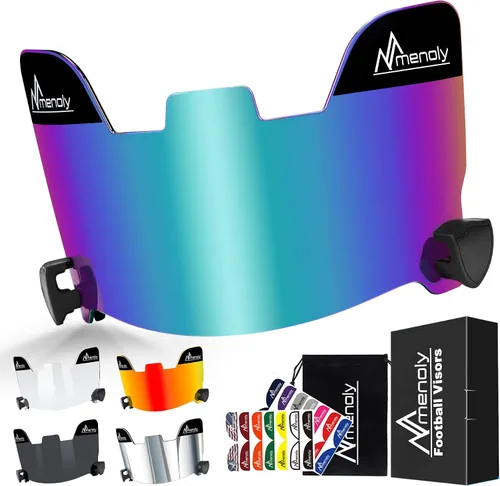 Miniatura 12 de MENOLY Football Visor, Youth Football Helmet Visor, Scratch Resistant, UV Block, Facial Protection Visor for Football Helmet