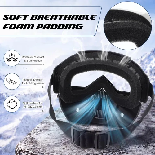 Miniatura 5 de Frienda Gafas para motocicleta, máscara de paintball, anti niebla, gafas de montar en motocicleta, tácticas, Airsoft, gafas de seguridad ATV