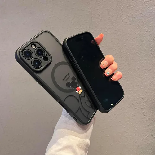 Miniatura 8 de Funda para iPhone 16 Pro Max [Compatible con MagSafe], diseño bonito, magnético, negro translúcido, mate, con borde de TPU suave y parte trasera