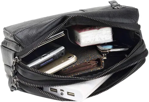 Miniatura 5 de Hebetag Cartera de cuero para hombre organizador de muñeca