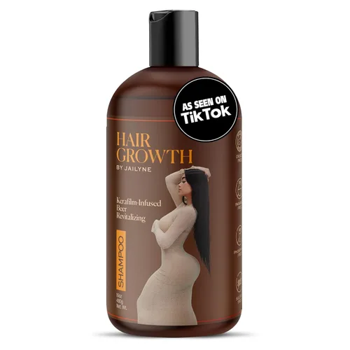 Jailyne Ojeda Champú para el crecimiento del cabello – Fórmula infundida con biotina y queratina para un cabello más grueso y lleno – Solución