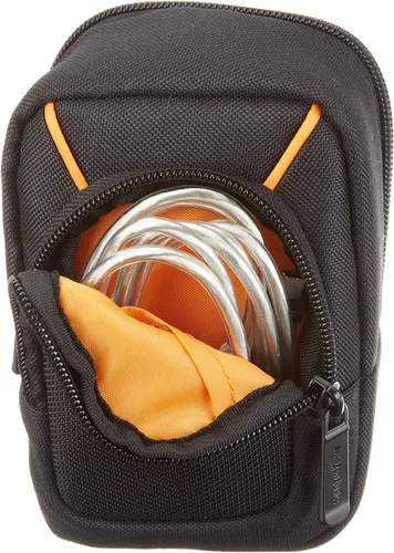 Miniatura 2 de Amazon Basics - Funda grande para cámara de apuntar y disparar, dimensión interior 5.2 x 3.2 x 1 pulgadas, negra, sólida